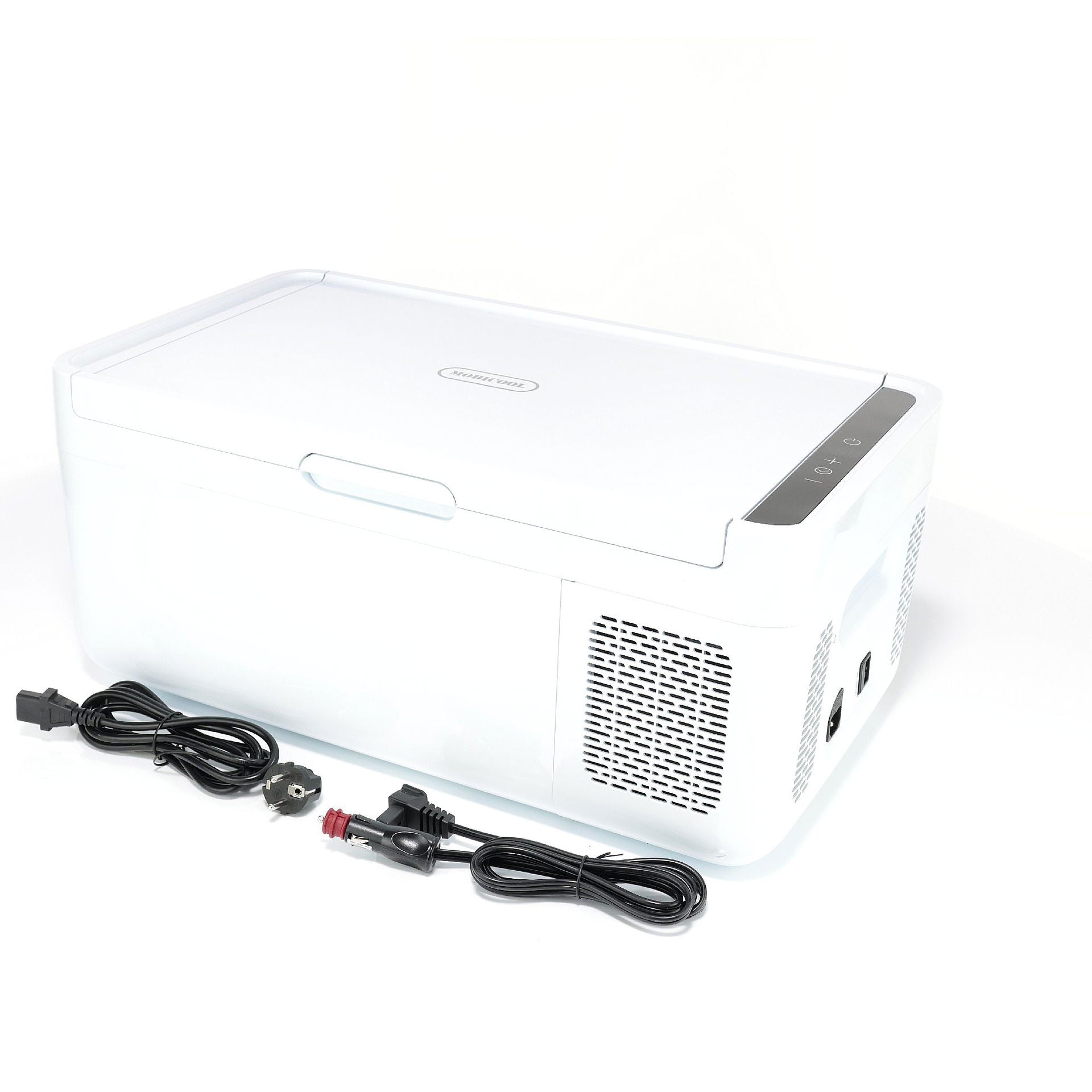Kompressor kjøleboks 15 l pluss 10 til minus 18 grader celsius - Mobicool bakside