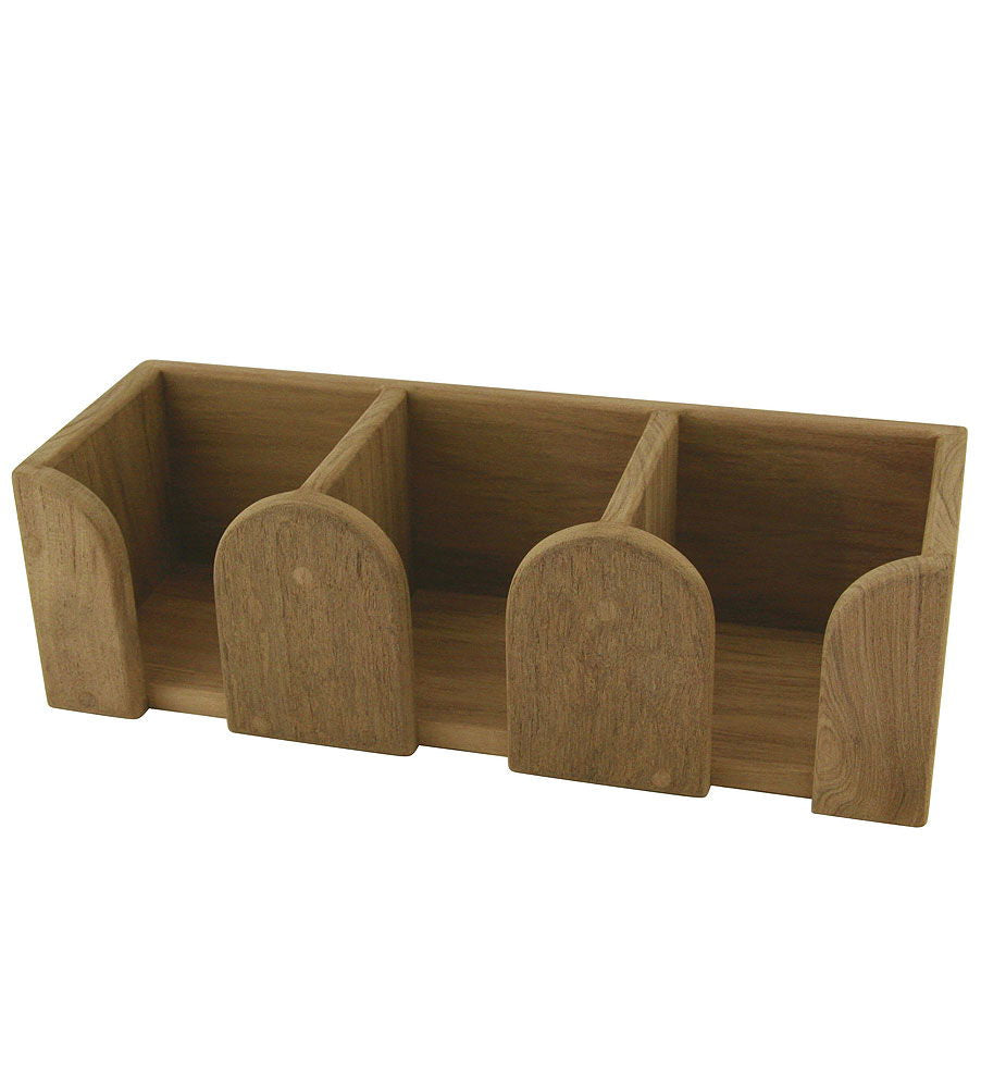 koppholder teak 29,5 x 10 x 9 cm forfra