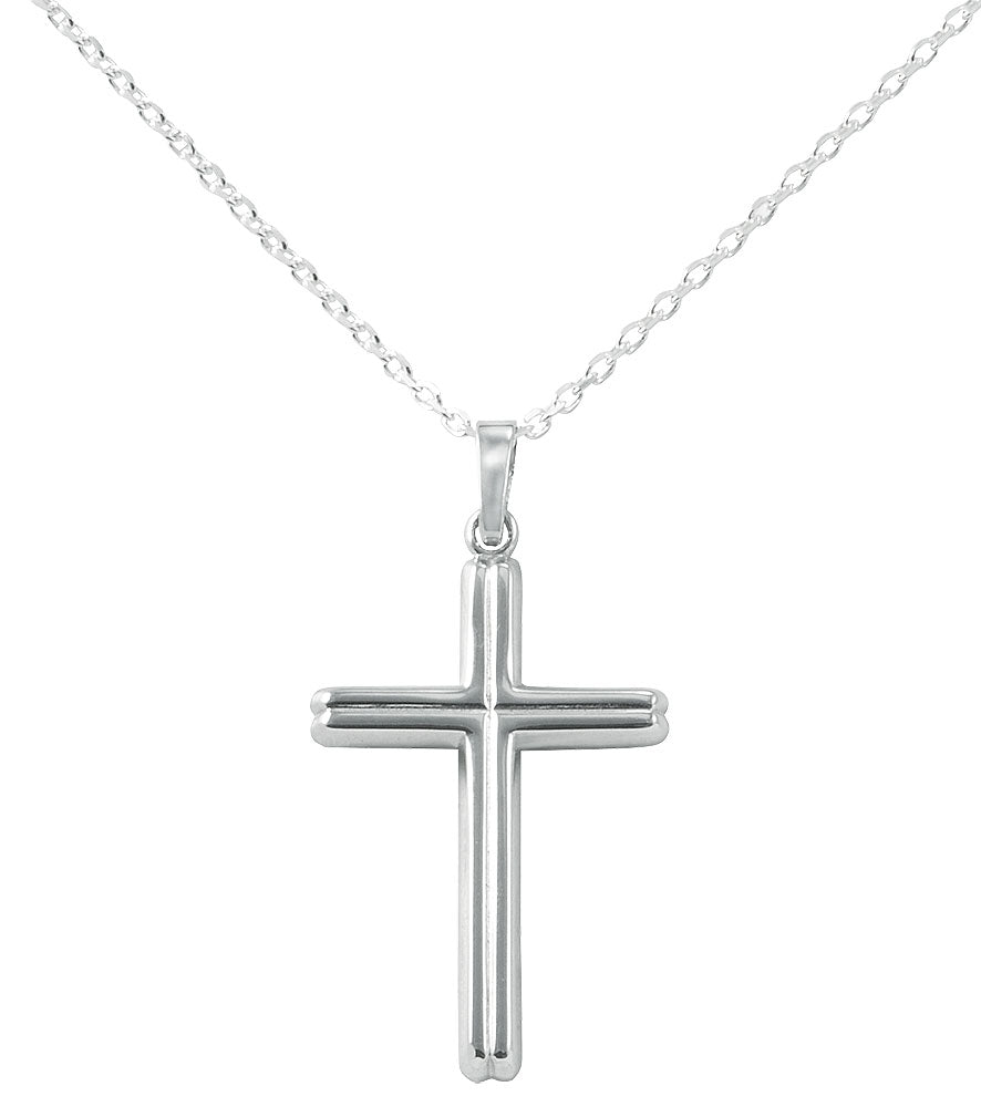 Korsanheng hvitt gull 585 14 karat Ursula Christ forfra