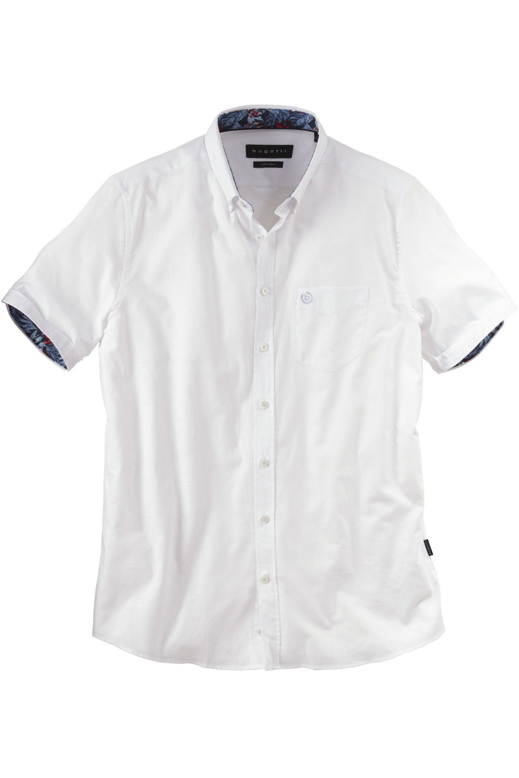 Kortermet skjorte med button-down-krage bomull forfra