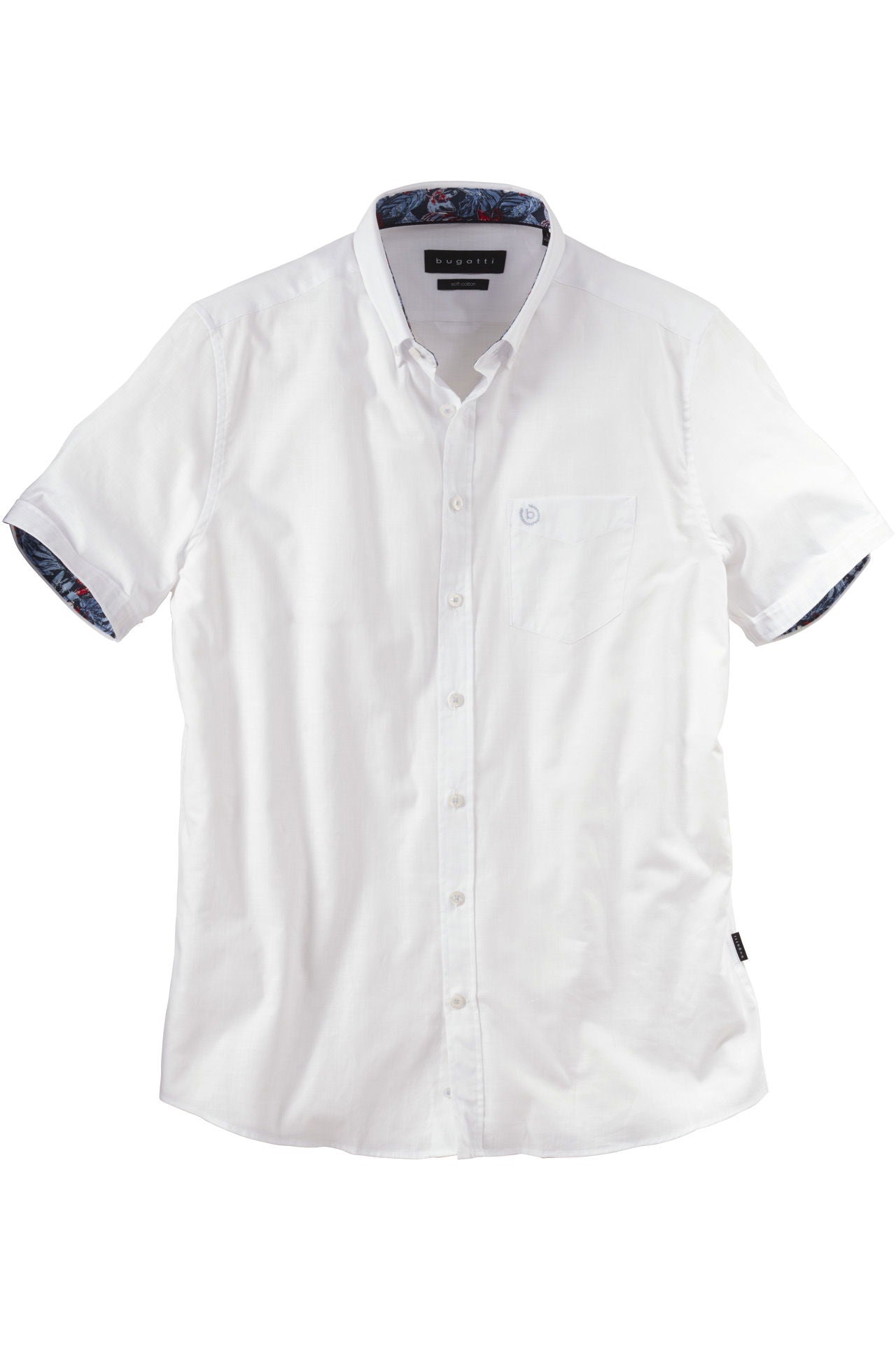 Kortermet skjorte med button-down-krage bomull forfra