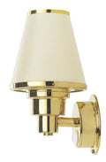 Køyelampe messing 12 V halogen 10 W forfra