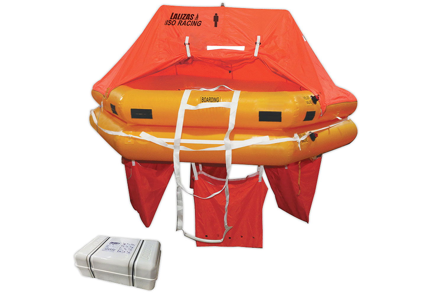 Lalizas Iso Racing Raft redningsflåte offshore 4 personer 29 kg forfra