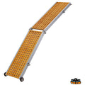 Landgang sammenleggbar aluminium med teakrist 200 cm forfra