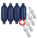 Langfender 4-pakk med fenderliner PVC 40 x 12 cm forfra