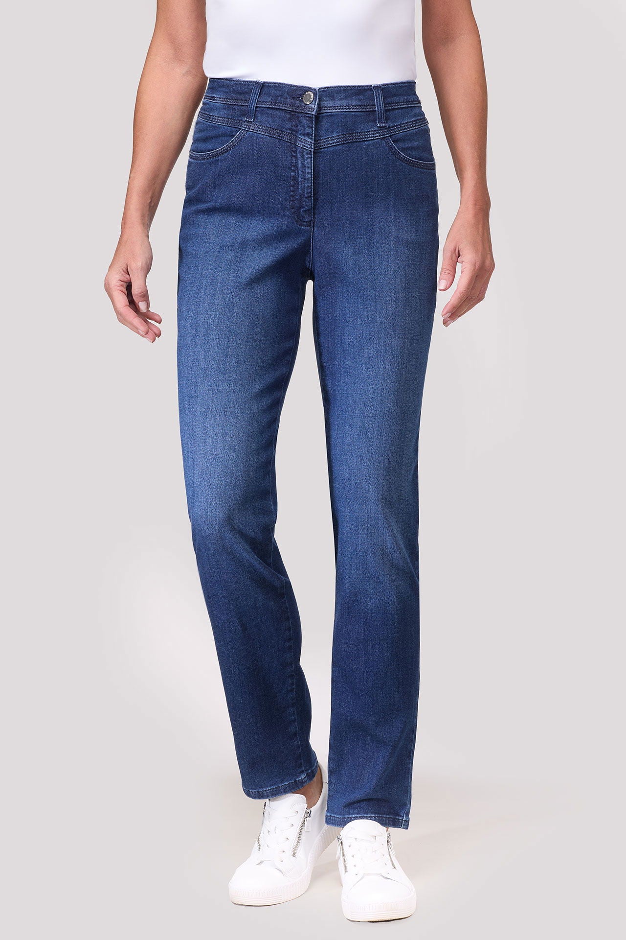 Laura jeans dame stretch komfort linning montert på modell