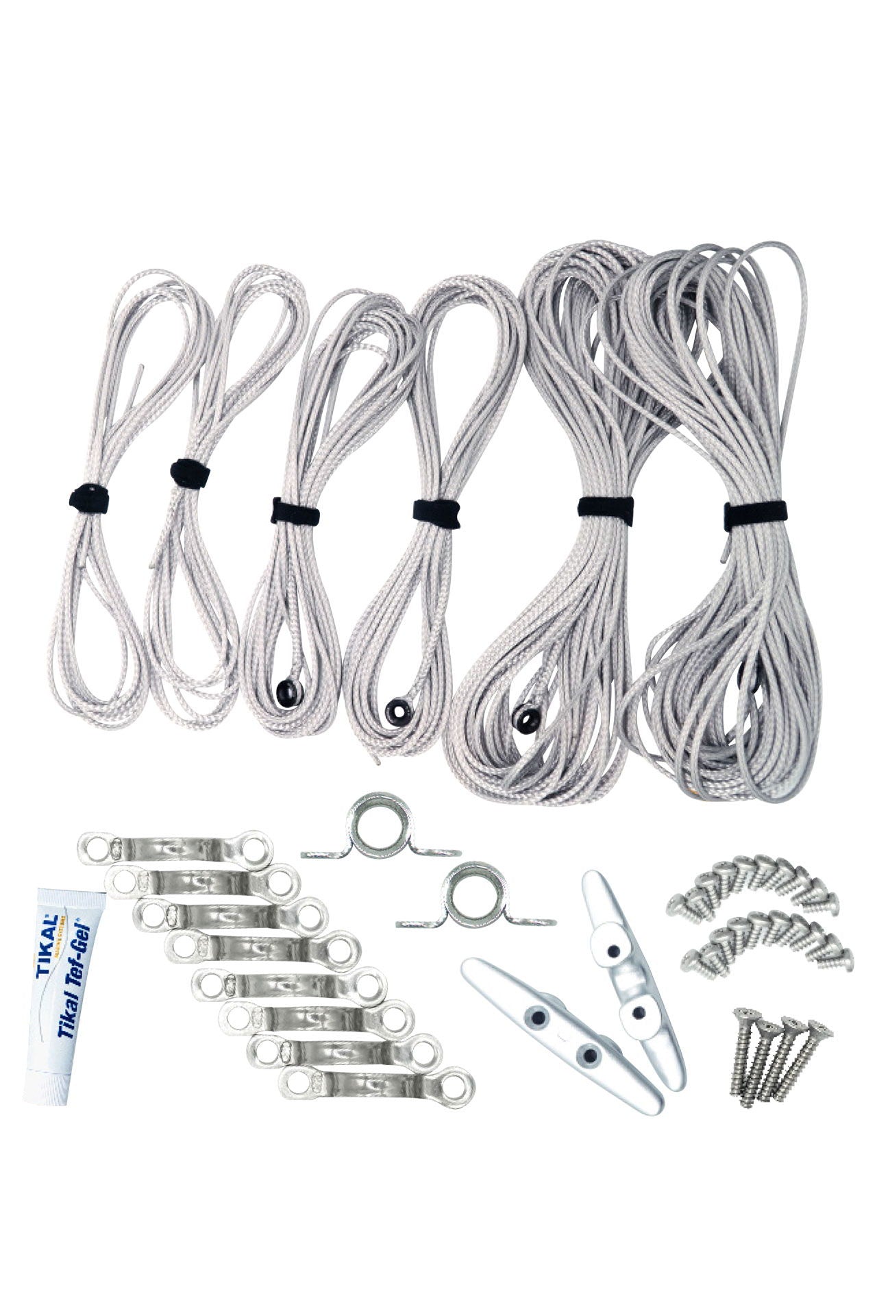 Lazy Jack system for båter opptil 30 fot med Low Friction Ring forfra