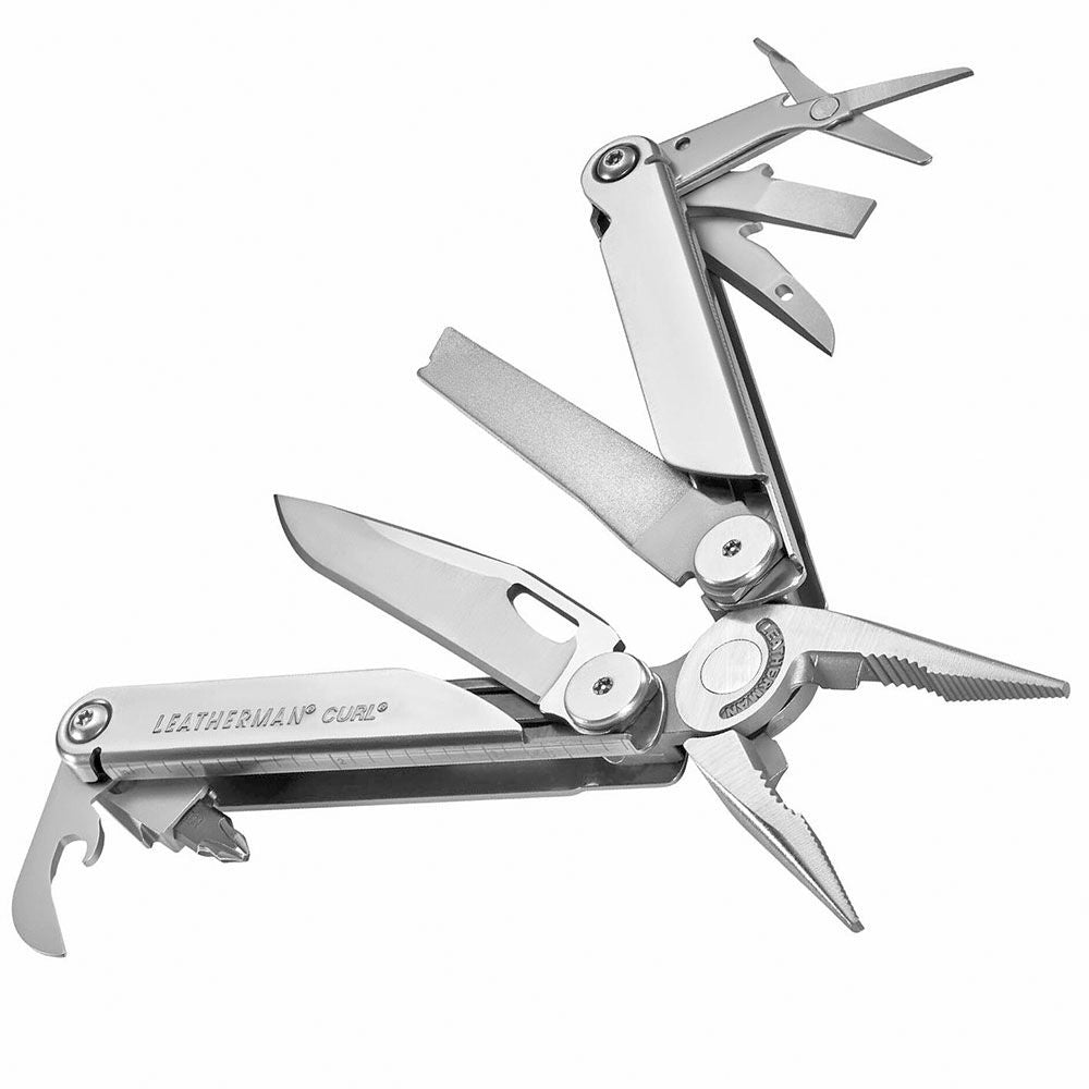 Leatherman Curl multitool 15 verktøy montert i bruk