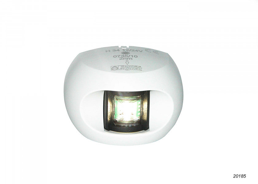 LED akterlyslanterne Serie 34 hvit 12/24V termoplast forfra