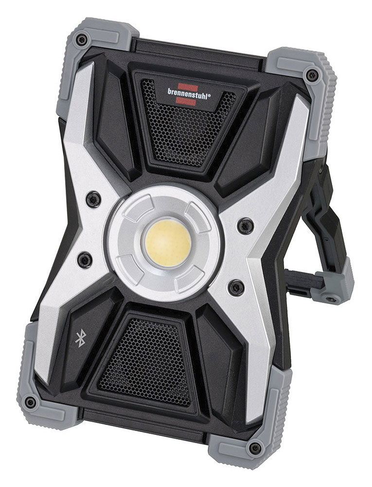 LED arbeidslampe oppladbar 3000 lumen med Bluetooth-høyttaler - Brennenstuhl forfra
