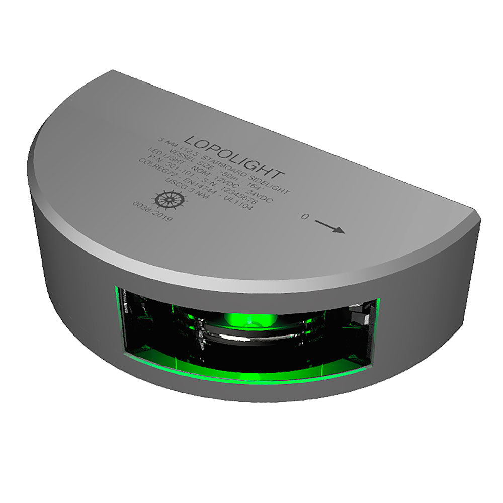 LED babordlanterne 2 nm IP68 10-32 V BSH aluminium - Lopolight forfra