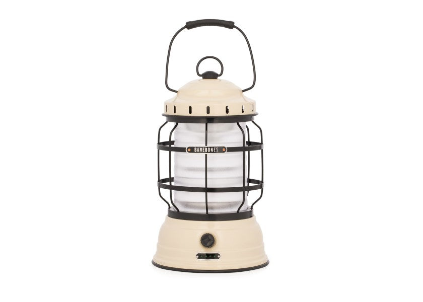 LED bordlanterne vintage hvit oppladbar 1-220 lumen - Barebones forfra