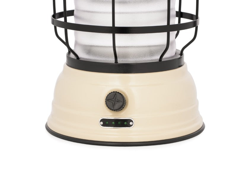 LED bordlanterne vintage hvit oppladbar 1-220 lumen - Barebones bakside