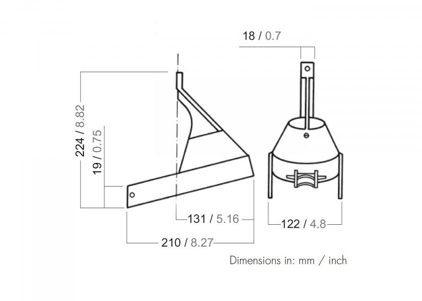 LED dekkslys KIEL hvit 12/24V plast bakside