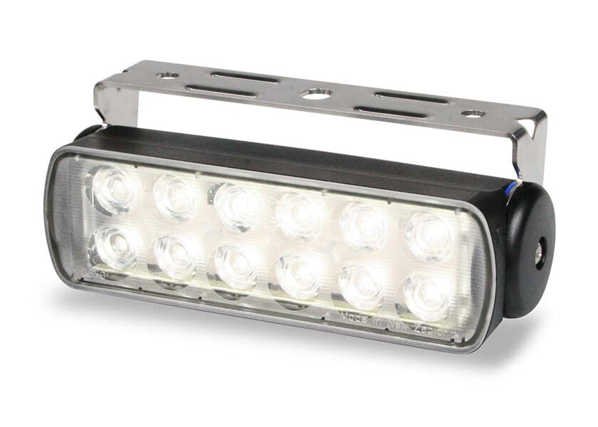 LED dekkslys SEA HAWK svart spot forfra