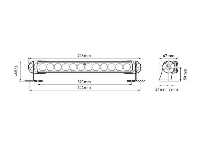 LED dekkslys SEA HAWK XLB 350 bredstråle hvit nærbilde