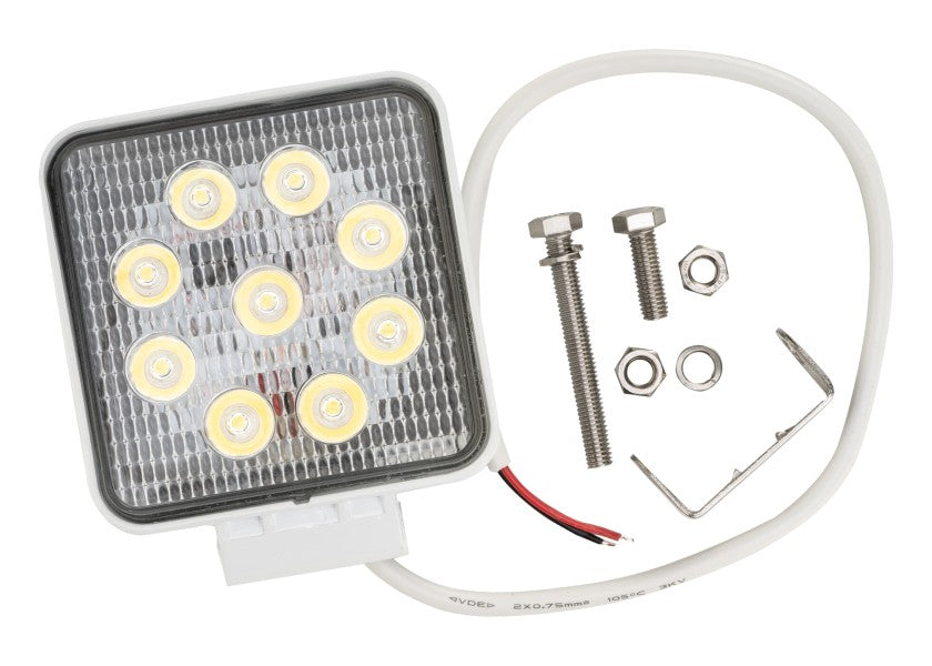 LED dekksstråler 27 W 1890 lumen aluminium 12/24V bakside