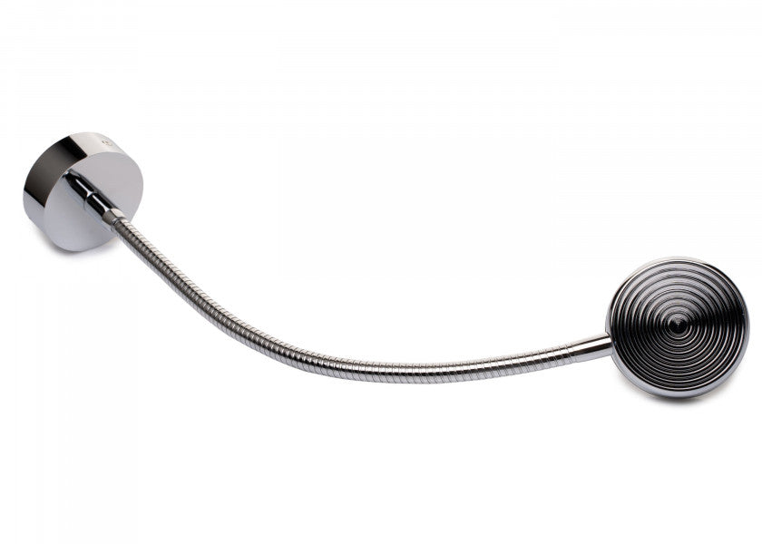 LED Flexlight 05 leselampe 380 mm krom blank nærbilde lys