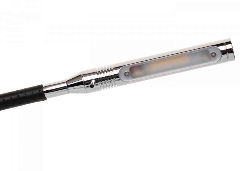 LED Flexlight 07-1 leselampe krom blank sort skinnbelegg bakside