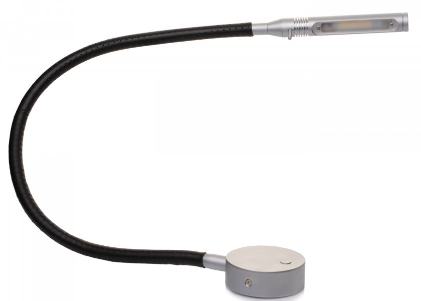 LED Flexlight 07-1 leselampe krom matt sort skinnbelegg forfra
