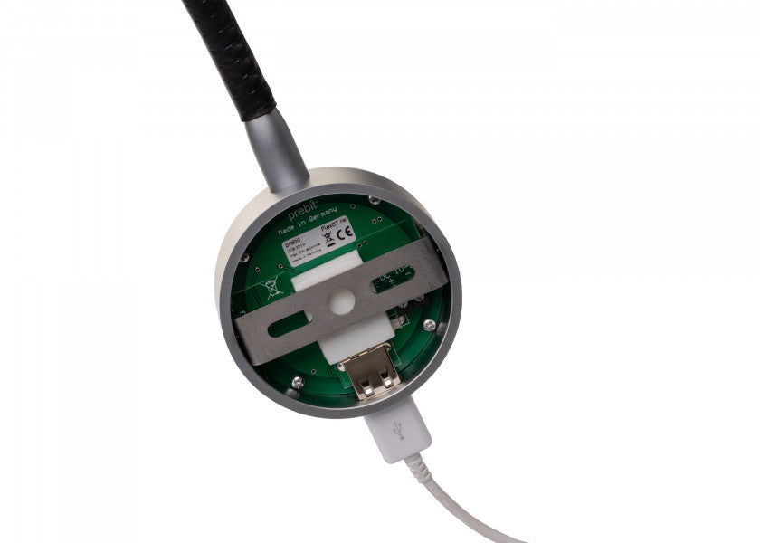 LED Flexlight 07-1 USB leselampe krom-matt med svart skinnbelegg bakside