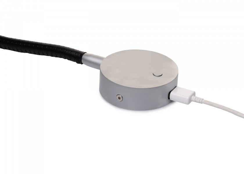 LED Flexlight 07-1 USB leselampe krom-matt med svart skinnbelegg detalj