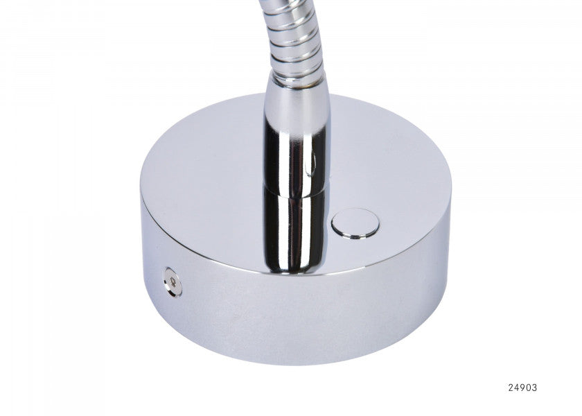 LED Flexlight leselampe krom-blank - PREBIT detalj