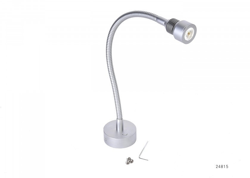 LED Flexlight leselampe krom-matt - PREBIT nærbilde av lampe