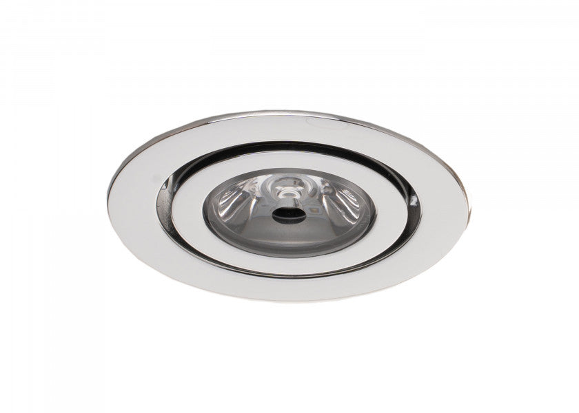 LED innfellingslampe PHOENIX B justerbar forkrommet messing forfra