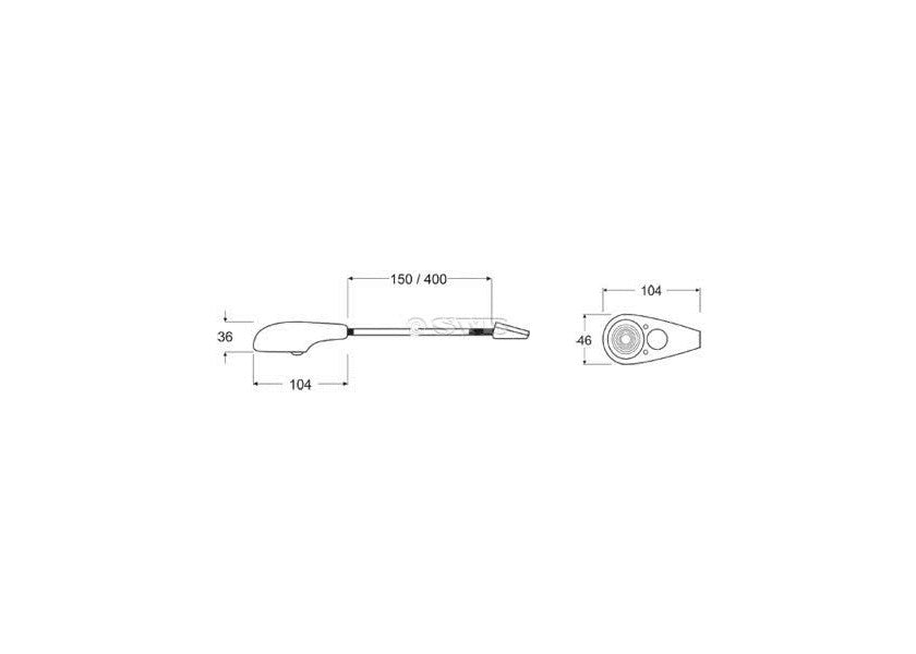 LED kartbordlampe FLEXISPOT hvitt lys 400 mm nærbilde av fleksibel arm