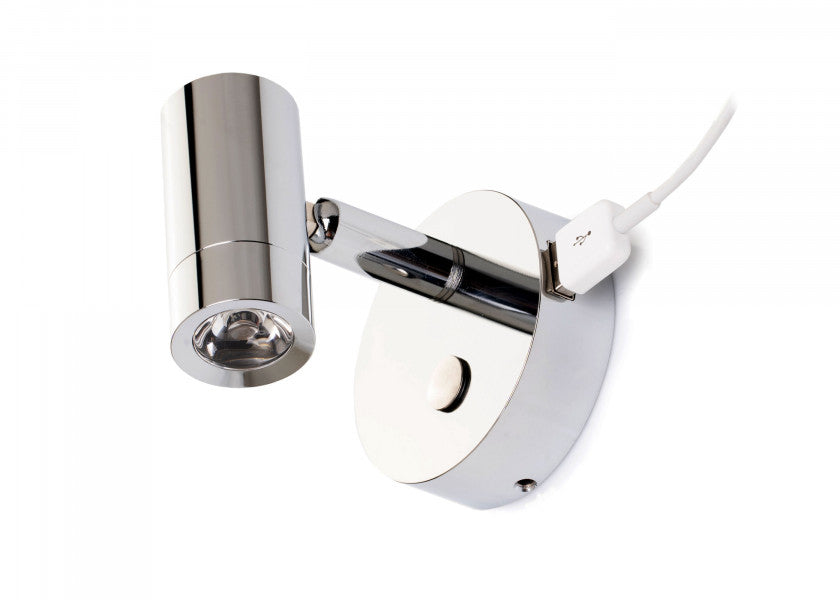 LED leselampe LEIA LR1 med USB og dimmer forfra