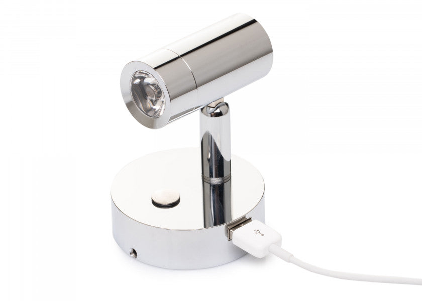 LED leselampe LEIA LR1 med USB og dimmer kontrollpanel