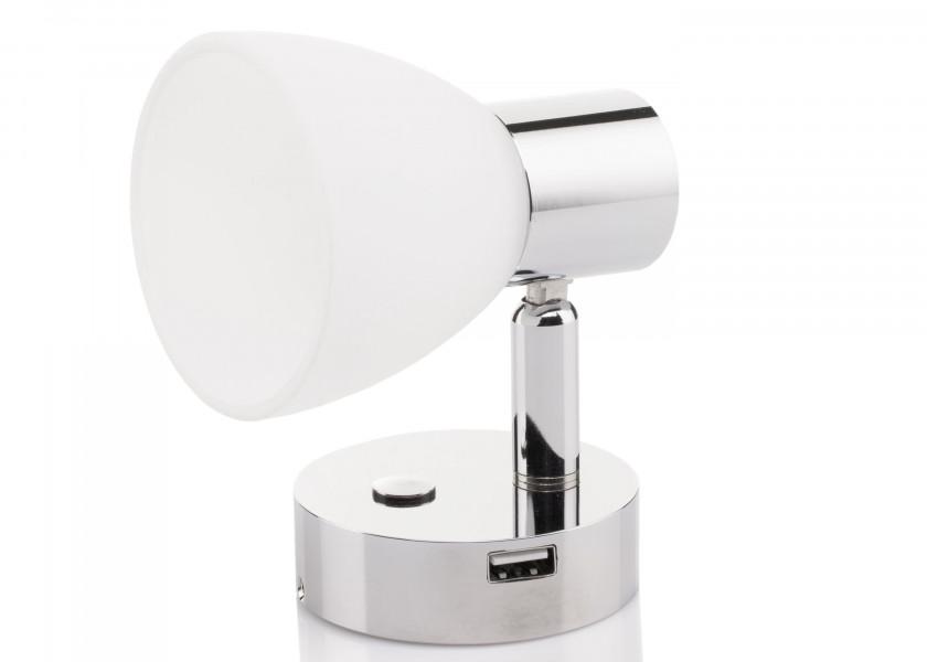LED leselampe LEIA LR3 med USB og dimmer bakside