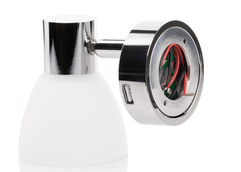 LED leselampe LEIA LR3 med USB og dimmer nærbilde lys