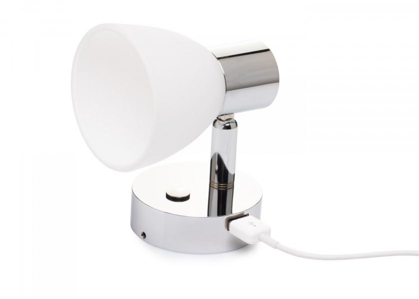 LED leselampe LEIA LR3 med USB og dimmer dimmerknapp