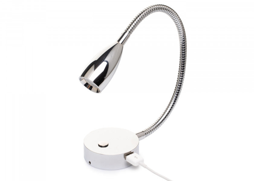 LED leselampe LEIA LX1 med fleksibel arm fra BATSYSTEM forfra