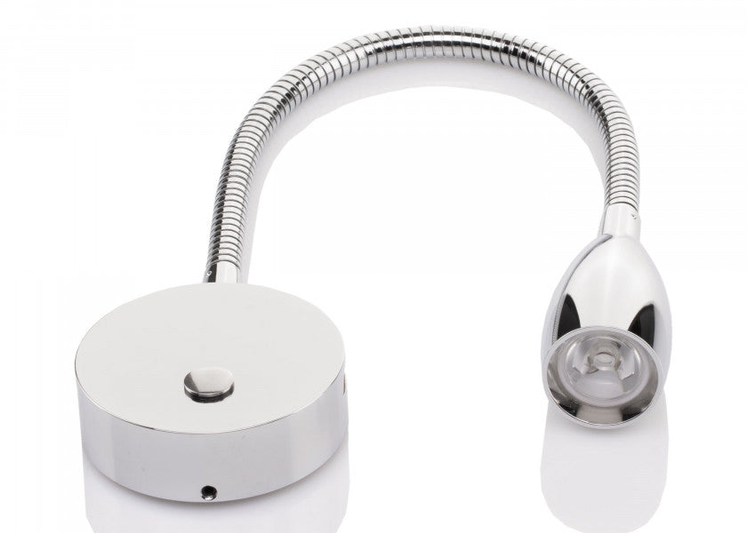 LED leselampe LEIA LX1 med fleksibel arm fra BATSYSTEM bakside
