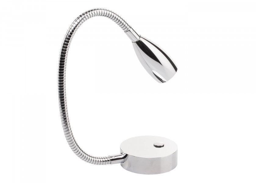 Detalj av LED leselampe LEIA LX1 med fleksibel arm og USB BATSYSTEM