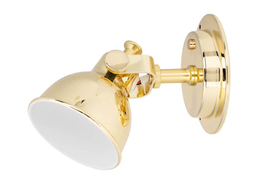 LED leselampe med dimmer aluminium forgylt 3000K - SEATEC forfra