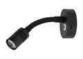 LED leselampe med dimmer og USB-C svart varmhvit lys - SEATEC forfra
