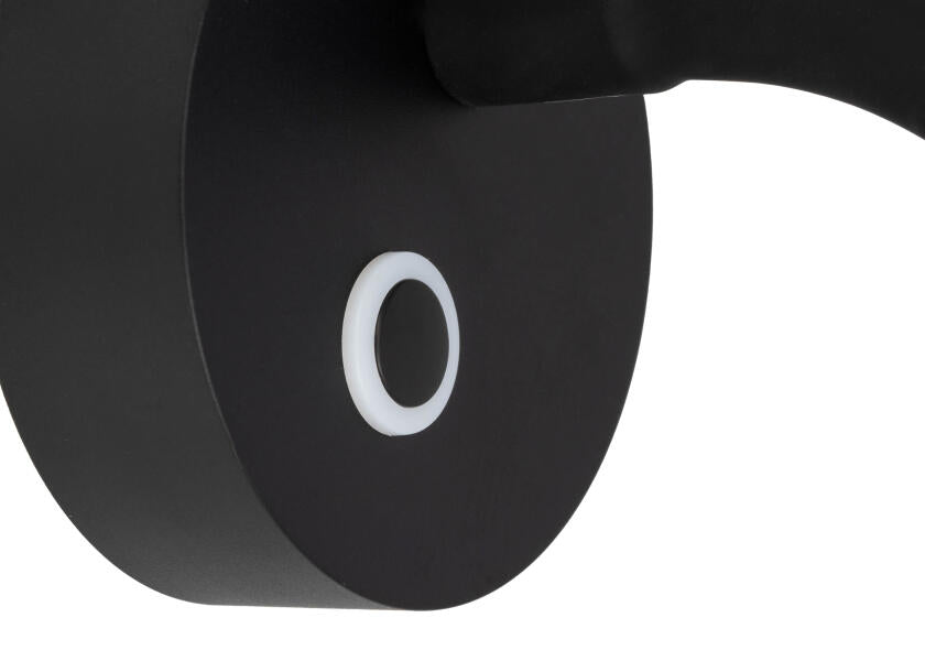 LED leselampe med dimmer og USB-C svart varmhvit lys - SEATEC detalj