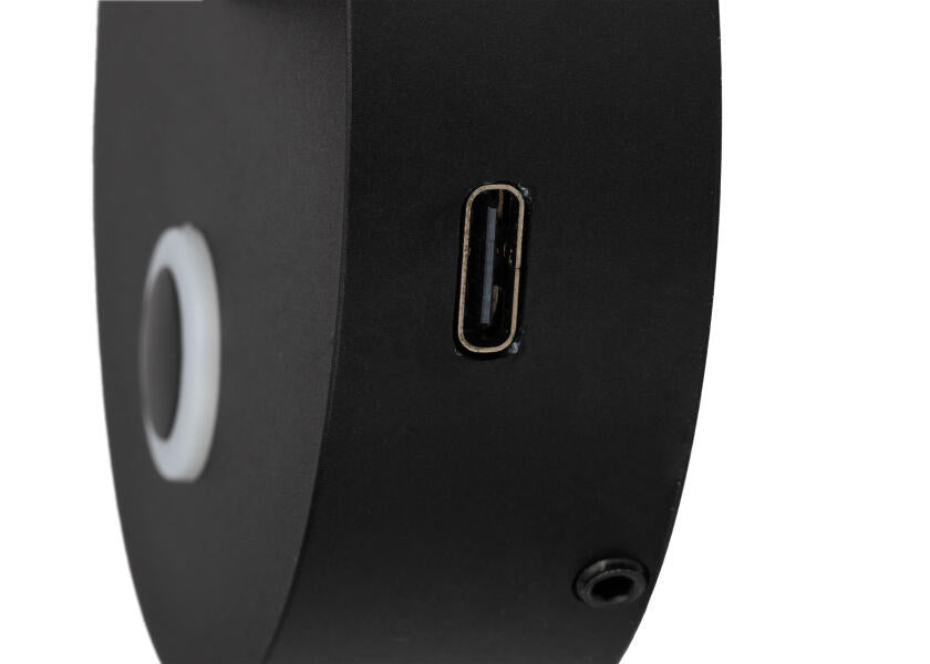 LED leselampe med dimmer og USB-C svart varmhvit lys - SEATEC montert