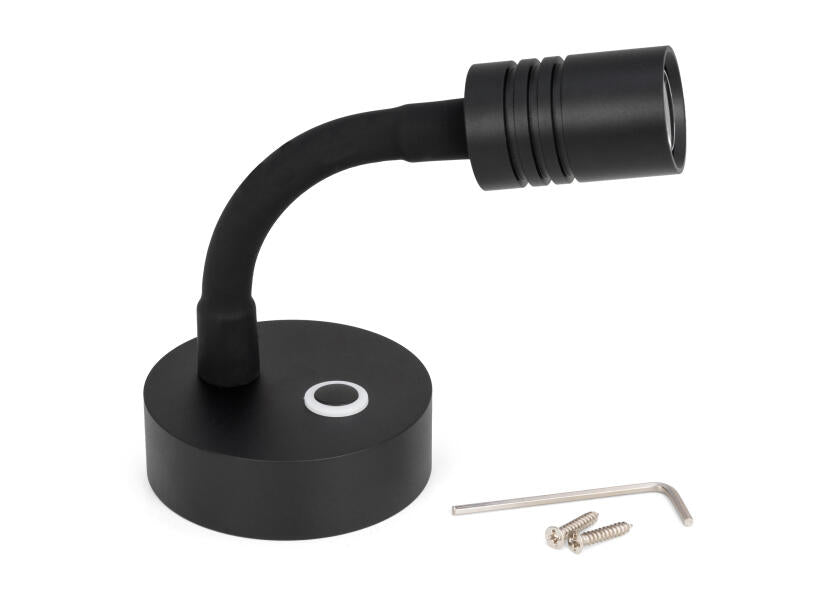 LED leselampe med dimmer og USB-C svart varmhvit lys - SEATEC side