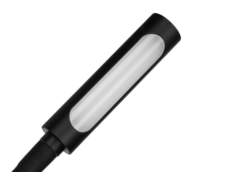 LED leselampe med dimmer og USB-C svart varmhvit/rød - SEATEC detalj av USB-C