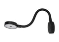 LED leselampe med dimmer og USB svart - SEATEC forfra