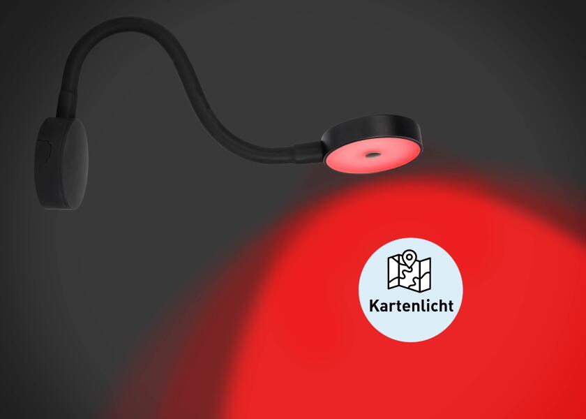 LED leselampe med dimmer og USB svart - SEATEC design