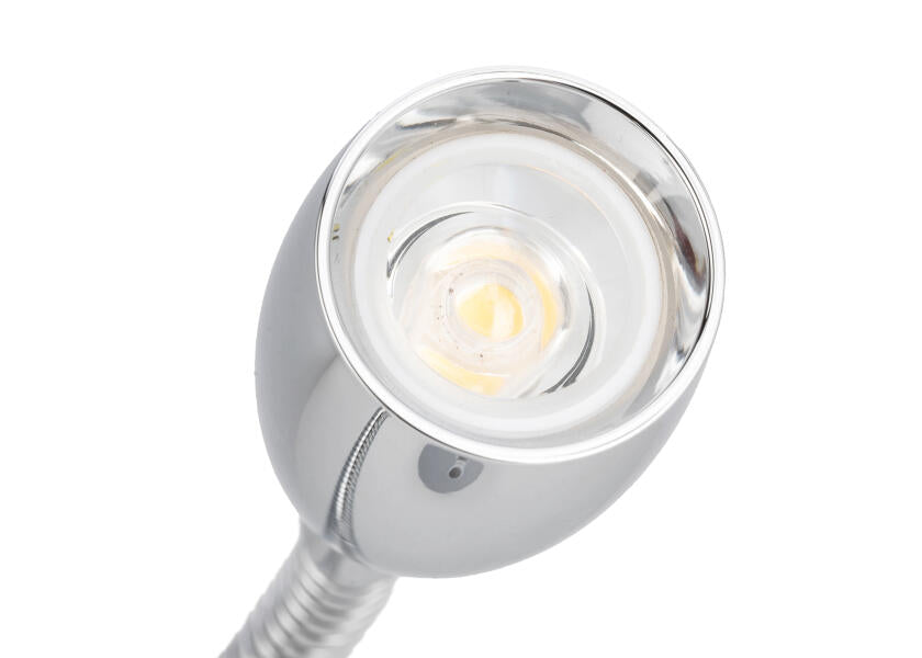 Detalj av LED leselampe med fleksibel arm touch-dimmer og USB SEATEC