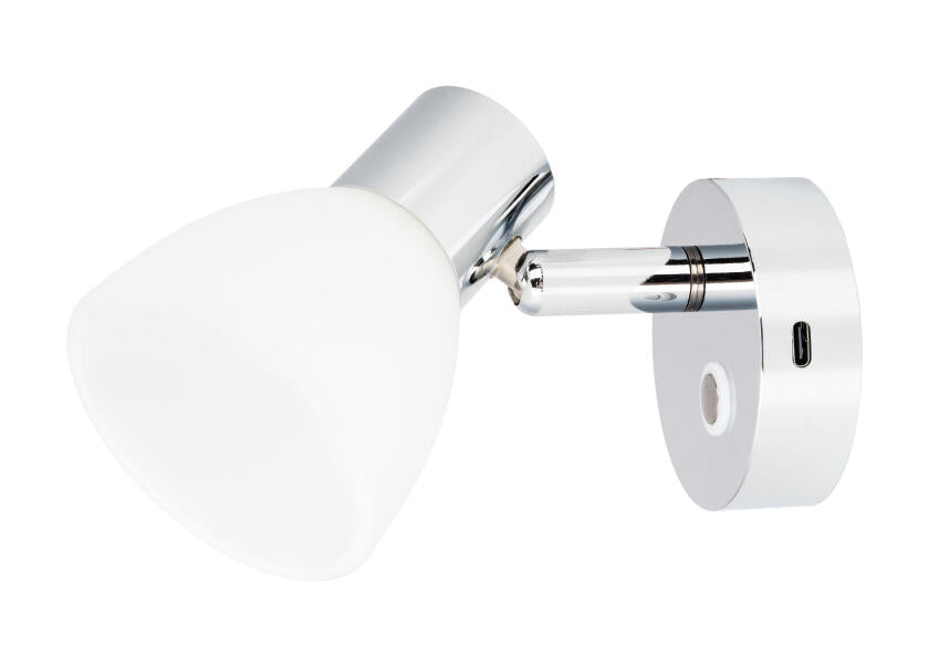 LED leselampe med touch-bryter og USB-C 2700K forfra