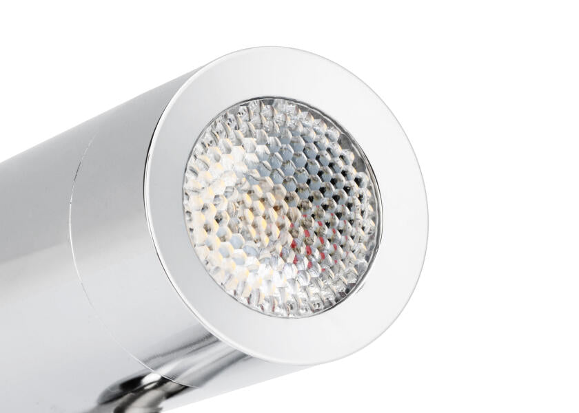 LED leselampe med touch-bryter og USB-C sølv 2700K bakside