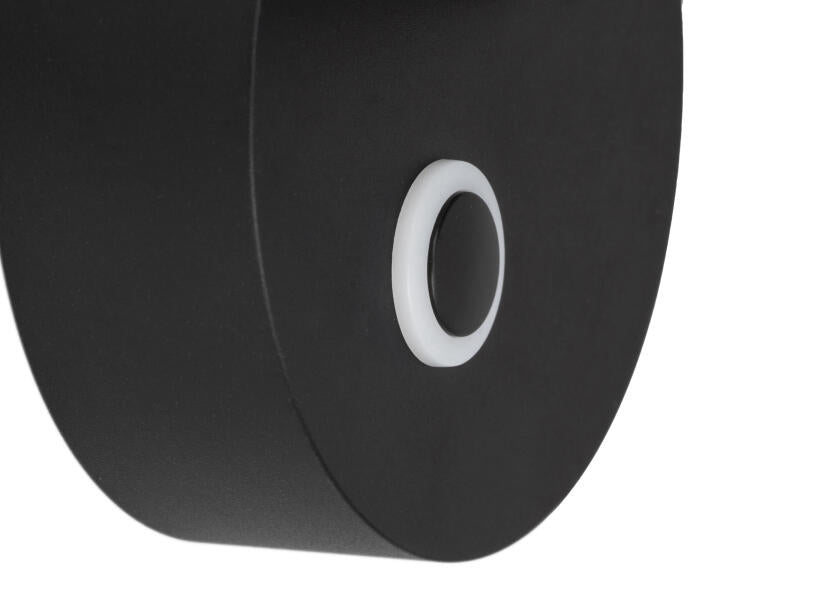 Detalj av LED leselampe med touch-bryter og USB-C svart 2700K